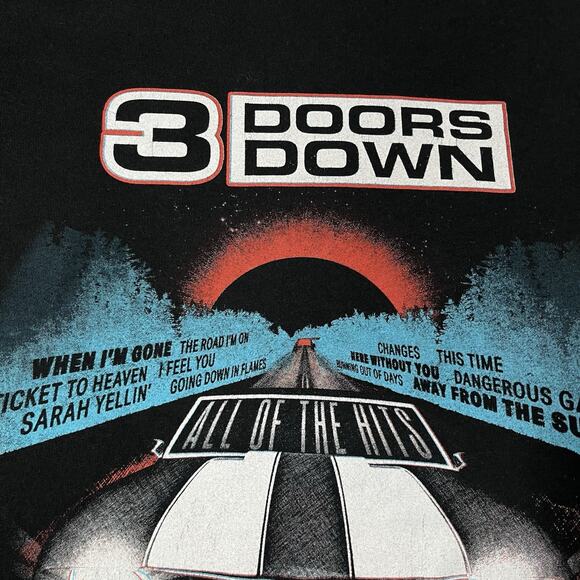 3 Doors Down Shirt Mens Small Away From The Sun Tour 2023 Band Tee Rock Grunge - Picture 3 of 8